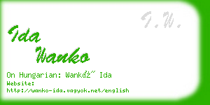 ida wanko business card